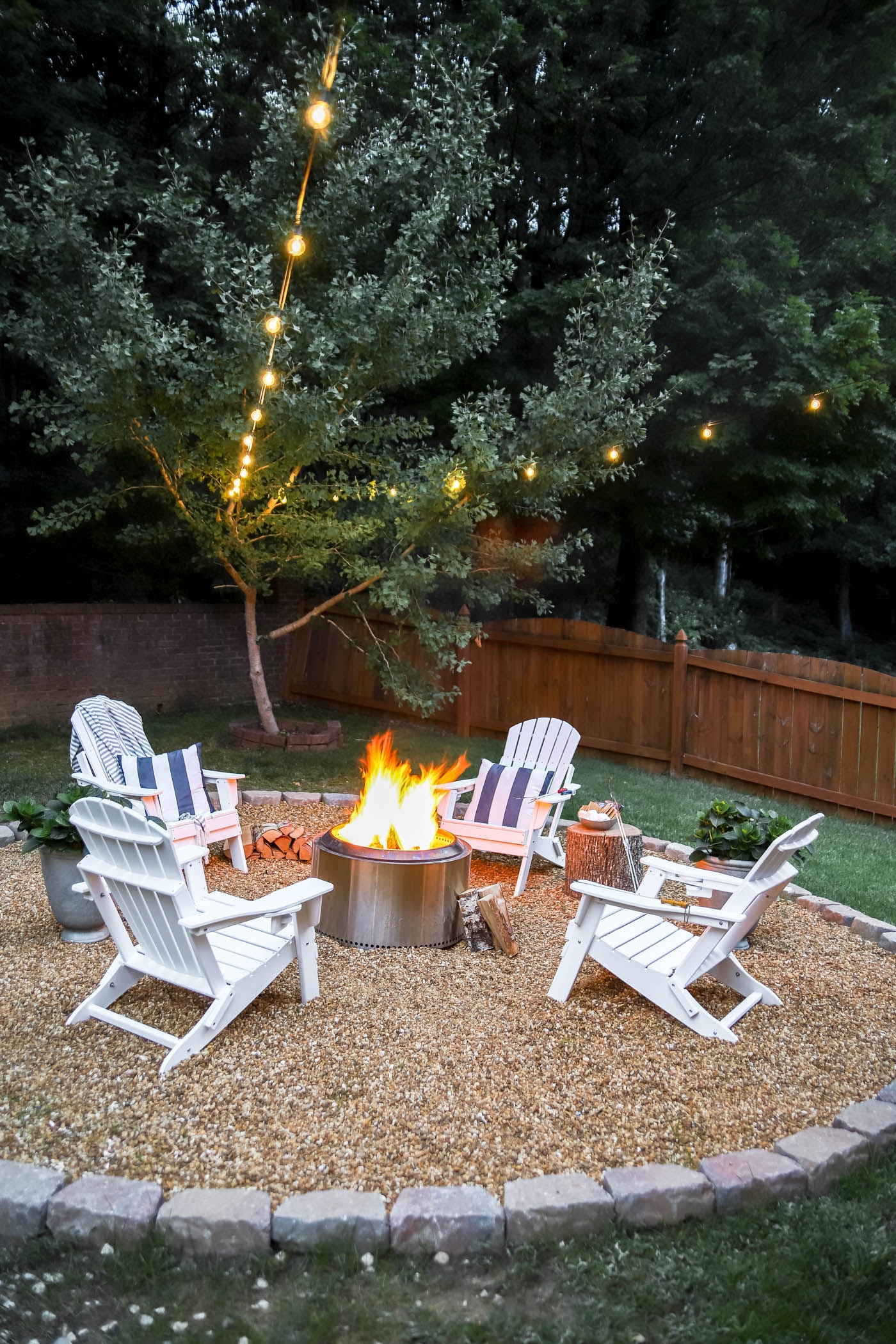 DIY Fire Pit Area With Pea Gravel The Turquoise Home