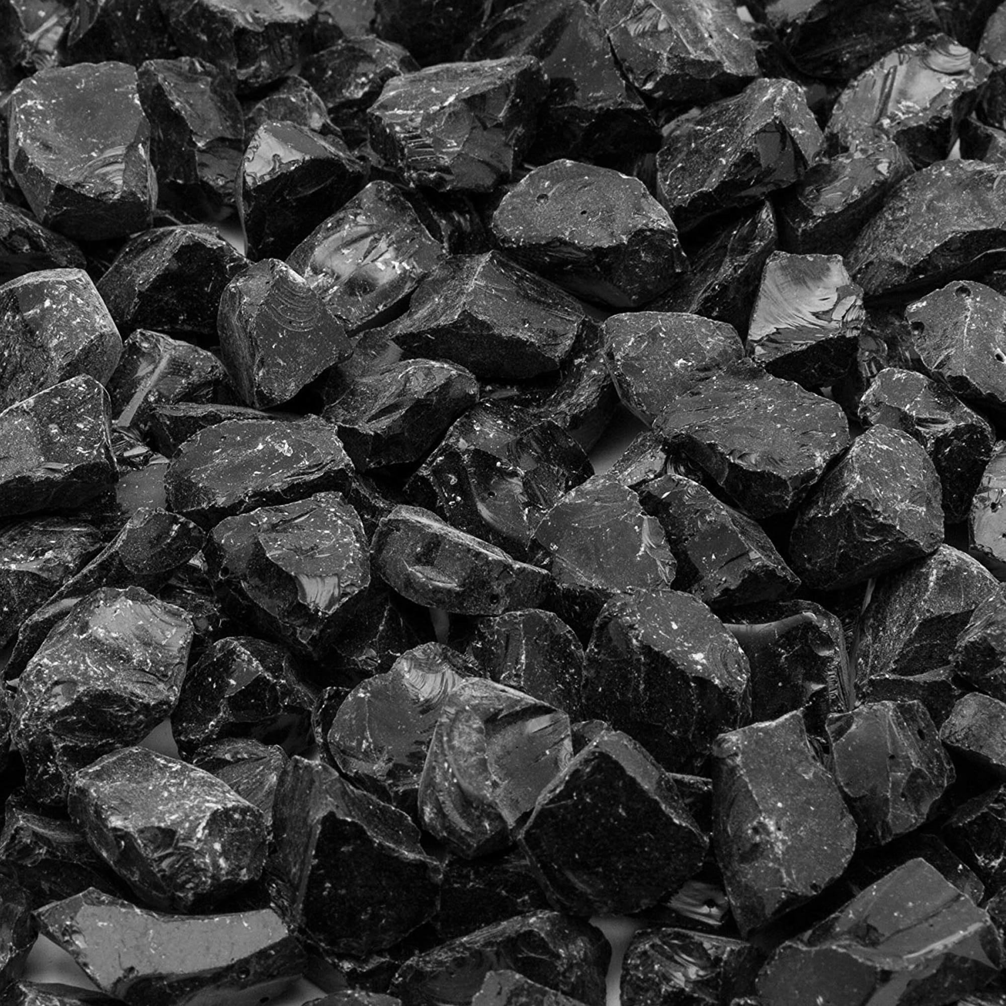 Dragon Glass Black Landscape Glass 20 Lb 1 2 in Size Tumbled For Landscaping Heat Tempered Ideal For Fire Pits Non Toxic Durable DFG20 L02M At Lowes