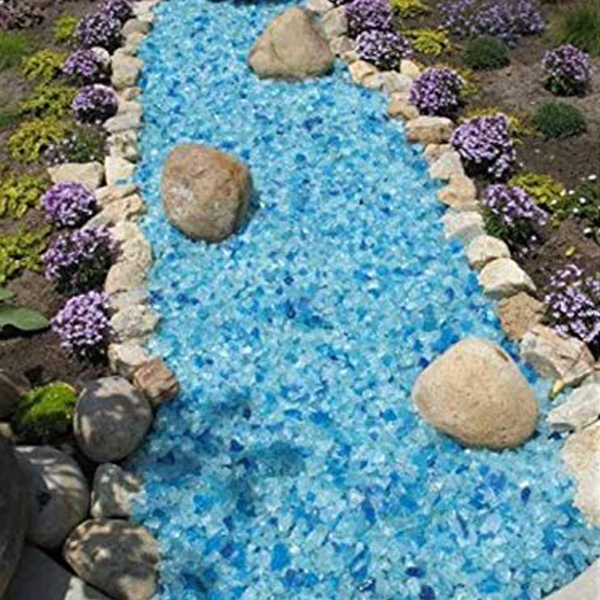 blue landscape rocks