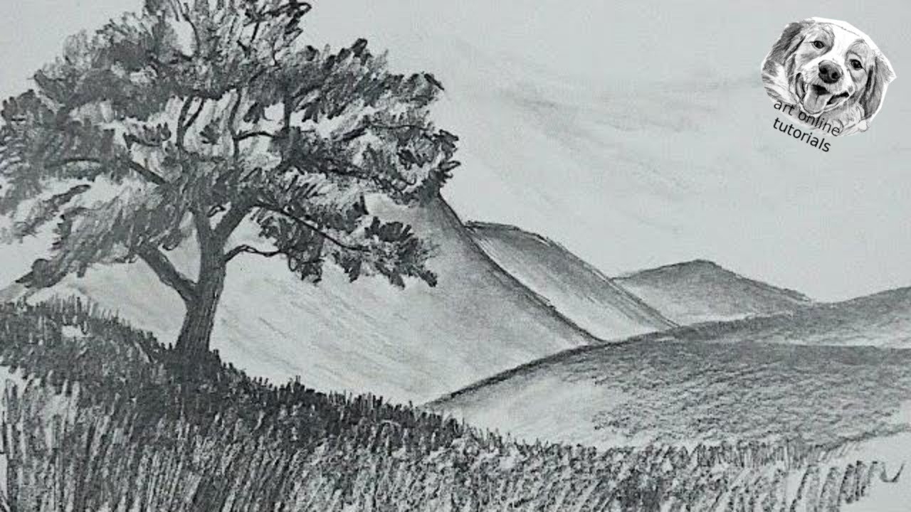 DRAWING COURSE 4 How To Draw Easy Landscape YouTube Studio Sketch Tutorial YouTube