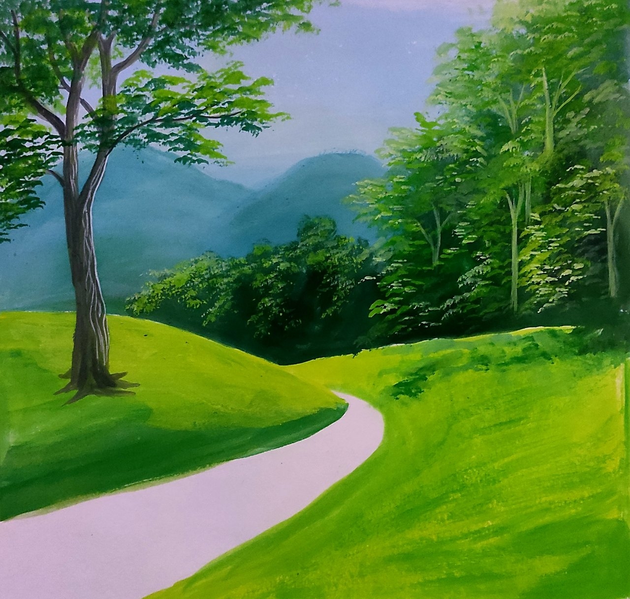 poster on landscape