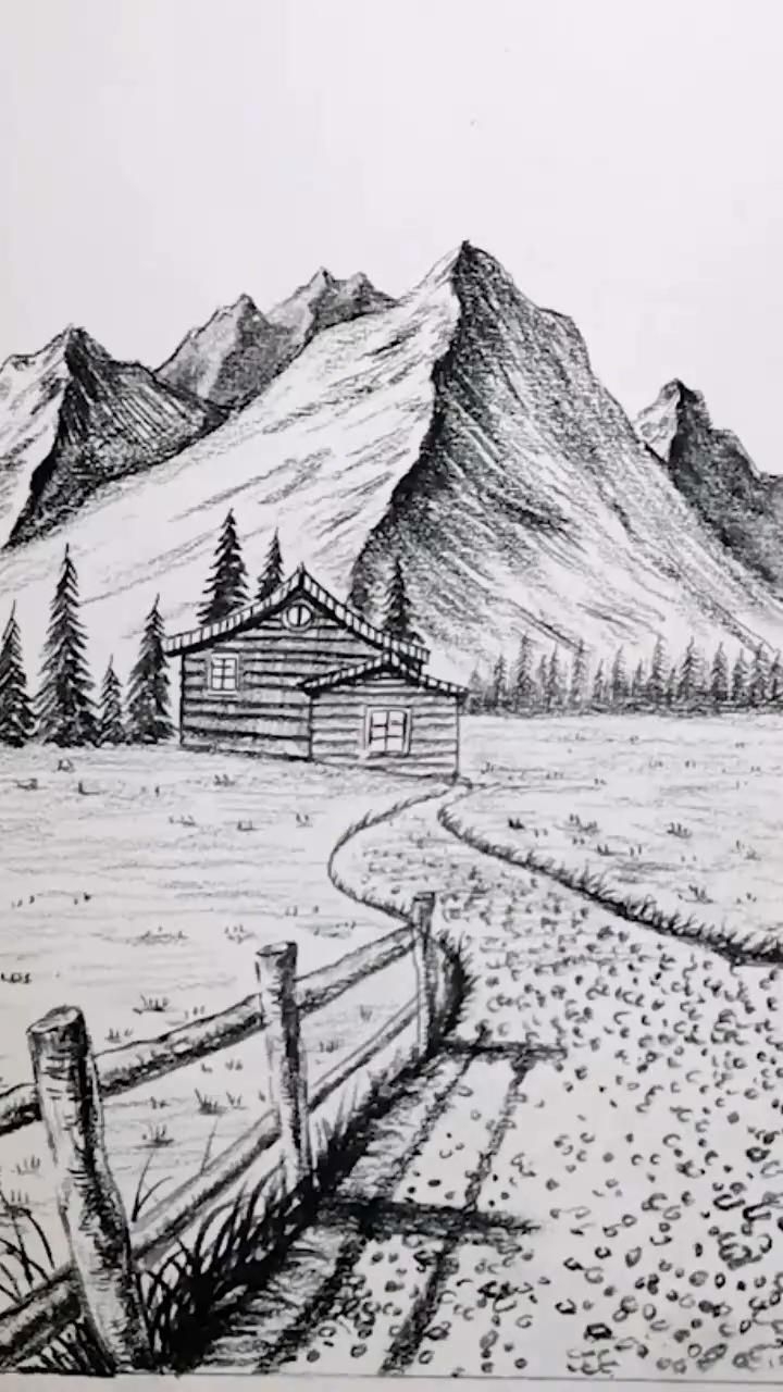 Drawing Videos Nature Art Drawings Landscape Drawings Art Drawings Beautiful