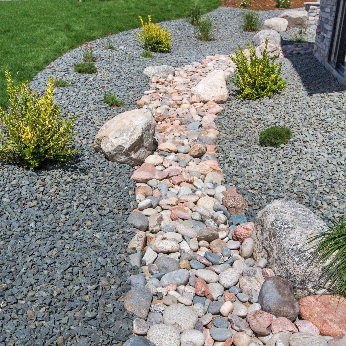 Dry Creek Bed Installation Rochester NY Evergreen Landscape Management