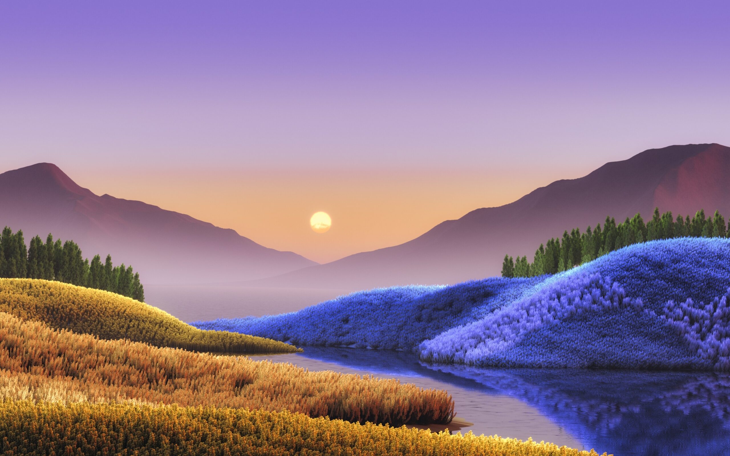 Dusk Wallpaper 4K Landscape Surreal Windows 11