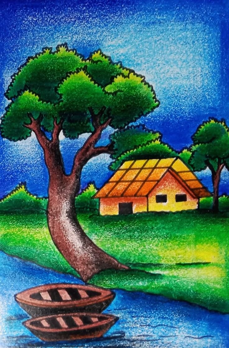 Easy Landscape Drawing For Beginners