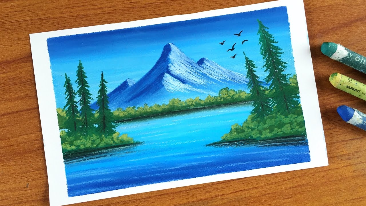 oil pastel landscape