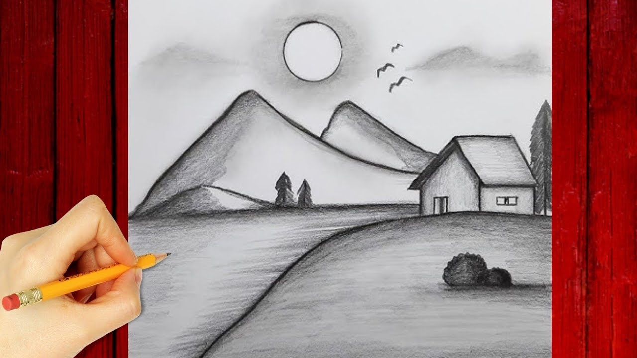 landscape easy sketches