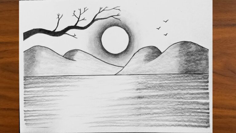 Easy Scenery Drawing Scenery Drawing For Beginners Pencil Drawing For Beginners Step By Step YouTube
