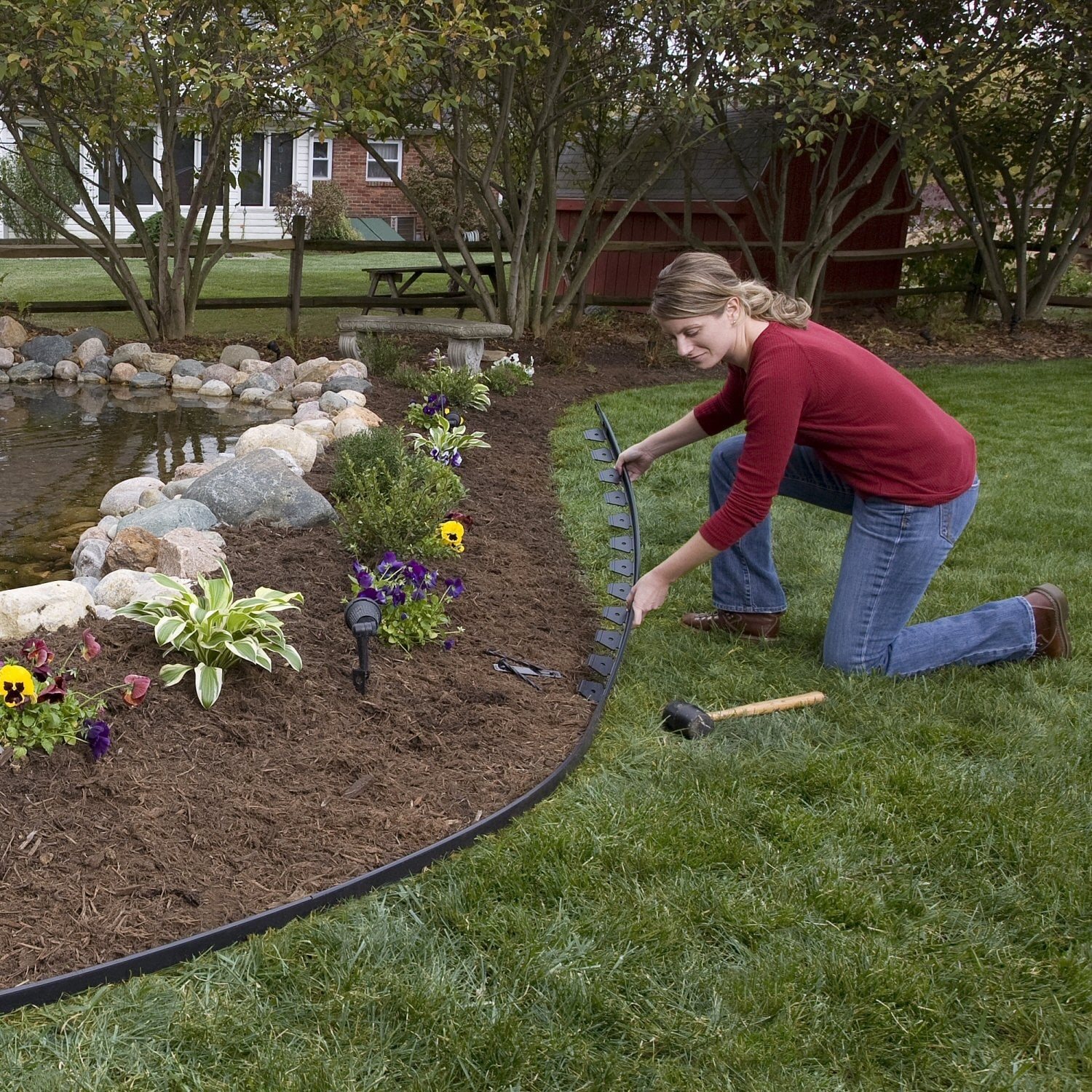 EasyFlex 20 ft X 1 5 in No Dig Black Plastic Landscape Edging Roll 3000 20R1 6 At Lowes