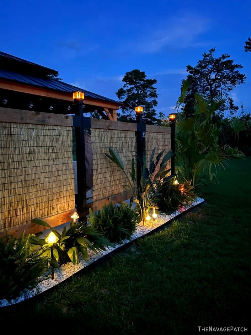 landscape light installation