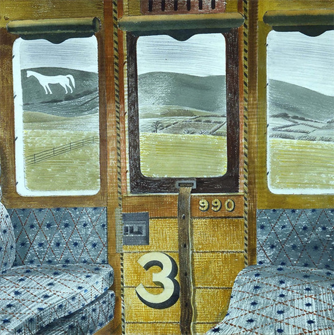 Eric Ravilious train Landscape Greeting Card Etsy