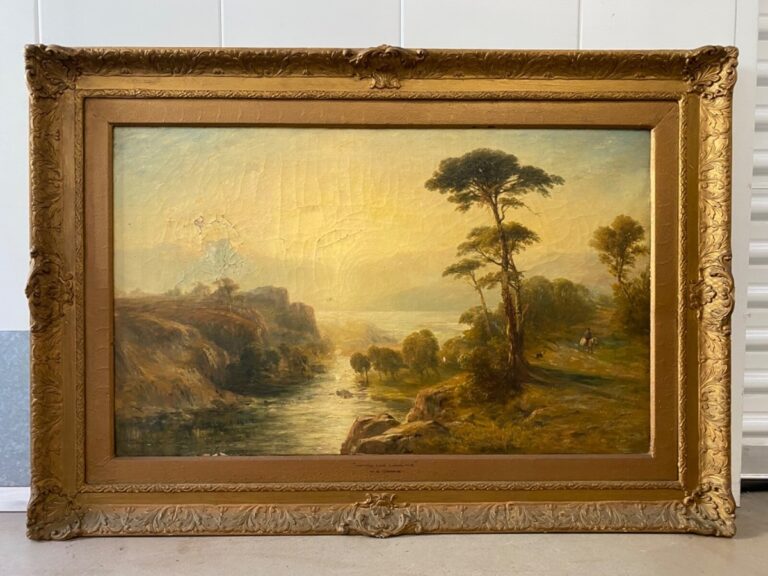 Fine Antique Old Scottish Loch Landscape Oil Painting William E HARRIS 1909 EBay