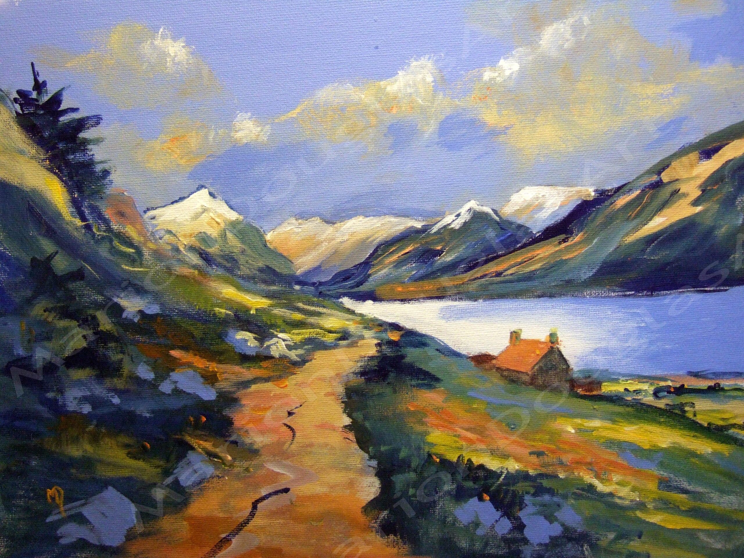 Five Sisters Of Kintail Scottish Landscape Painting Limited Edition Print Scotland Etsy