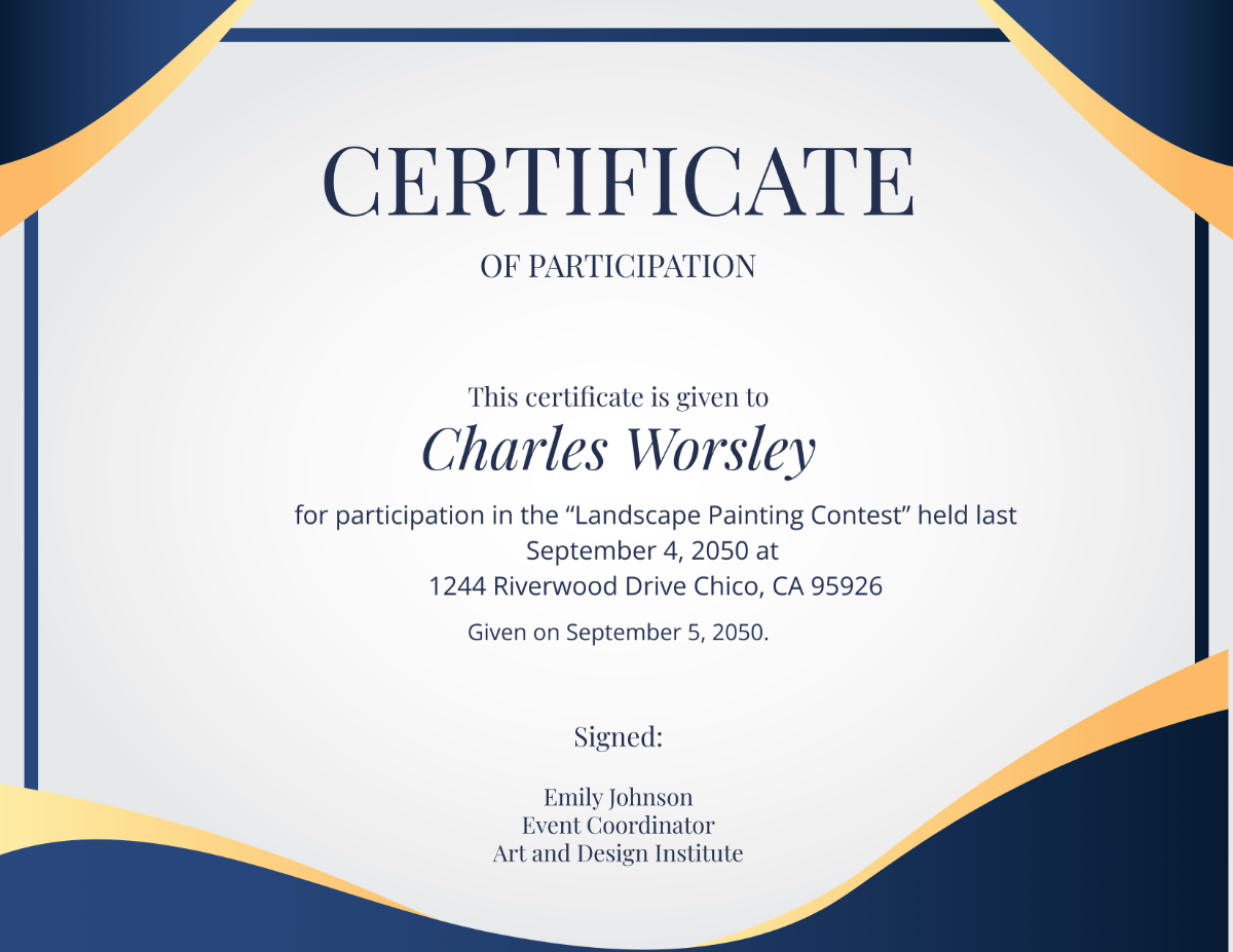 Free Landscape Certificate Template To Edit Online