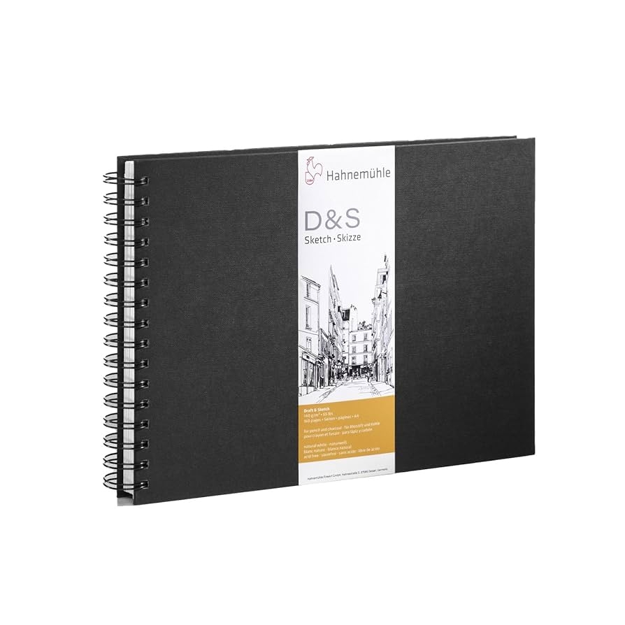 Hahnemuhle A4 140GSM Landscape Spiral Sketchbook Black Amazon au Home
