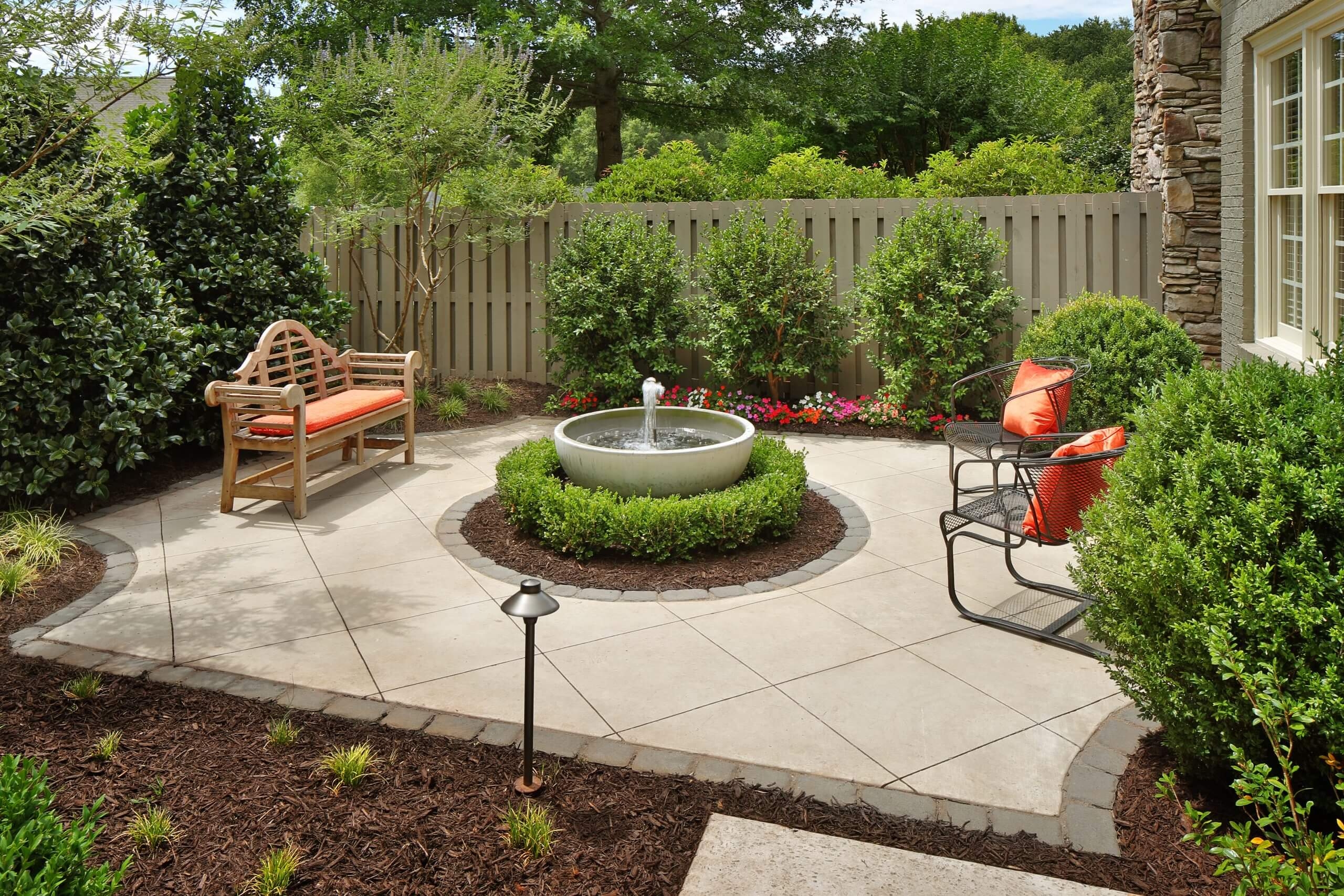 How Do You Landscape Around A Fountain 