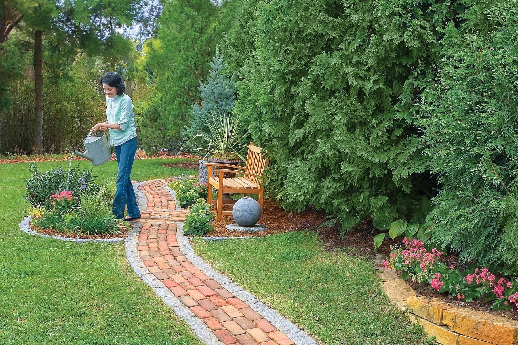 How To Build A Brick Walkway In The Garden DIY Family Handyman