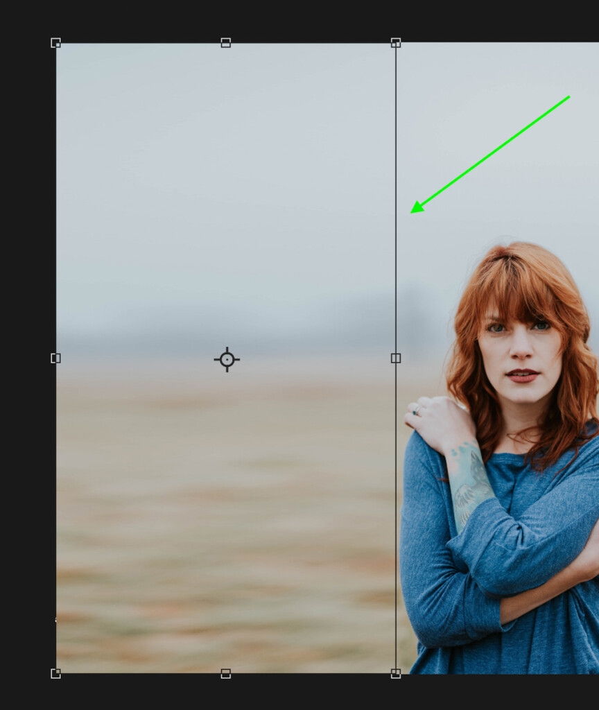make portrait photo landscape
