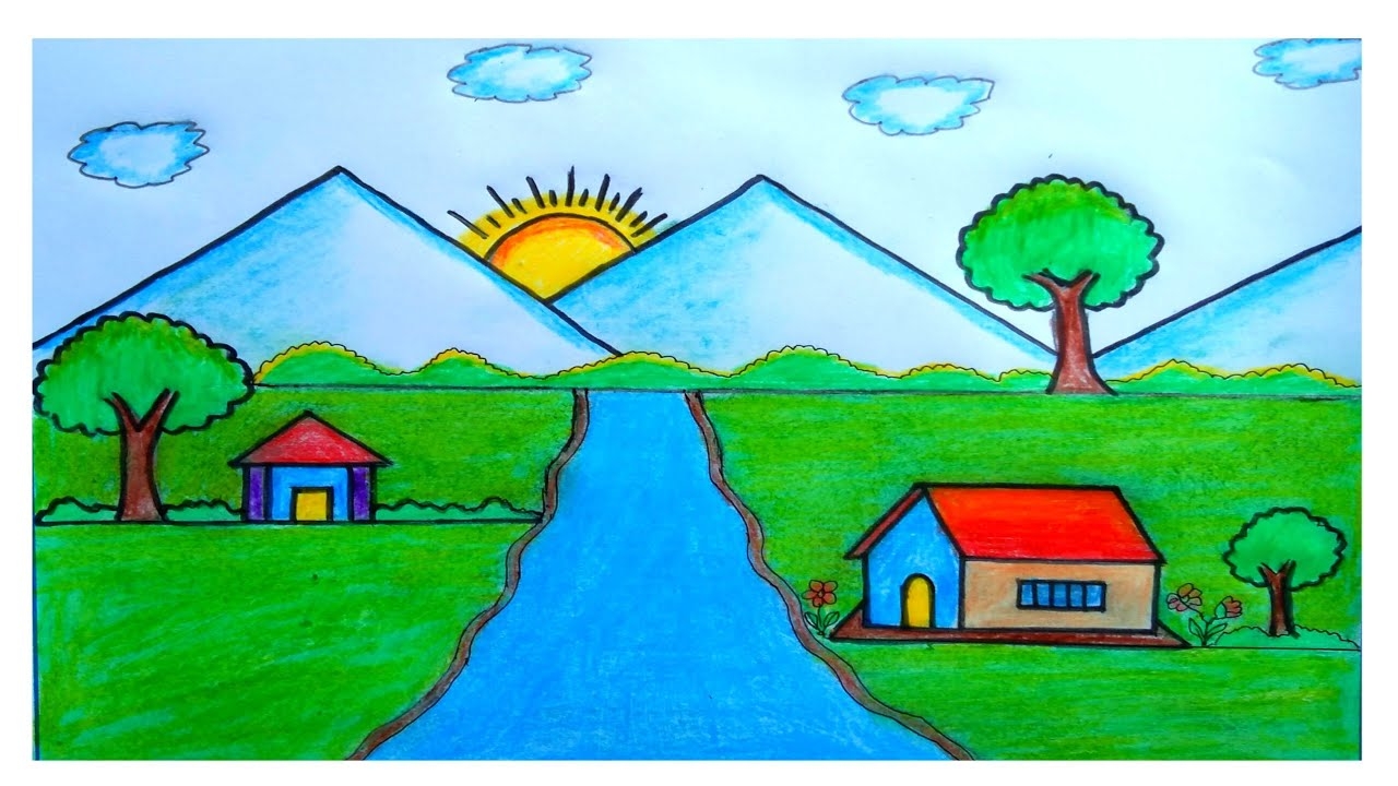 drawing in landscape