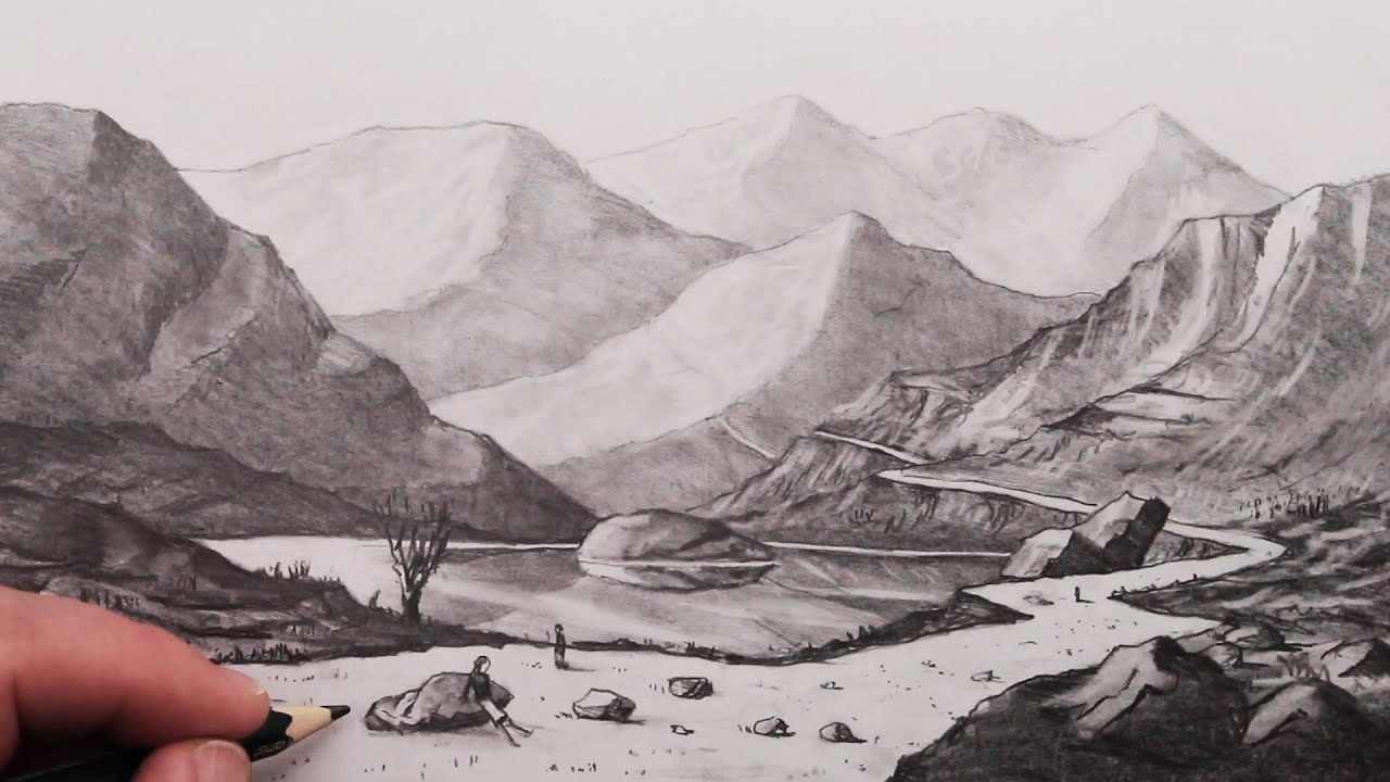 How To Draw A Landscape Using Atmospheric Perspective YouTube