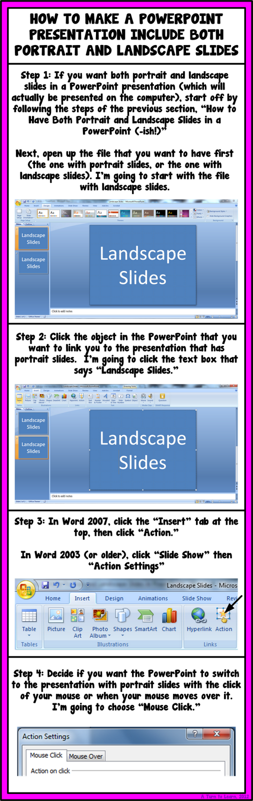 How To Have Both Portrait And Landscape Slides In One PowerPoint ish A Turn To Learn