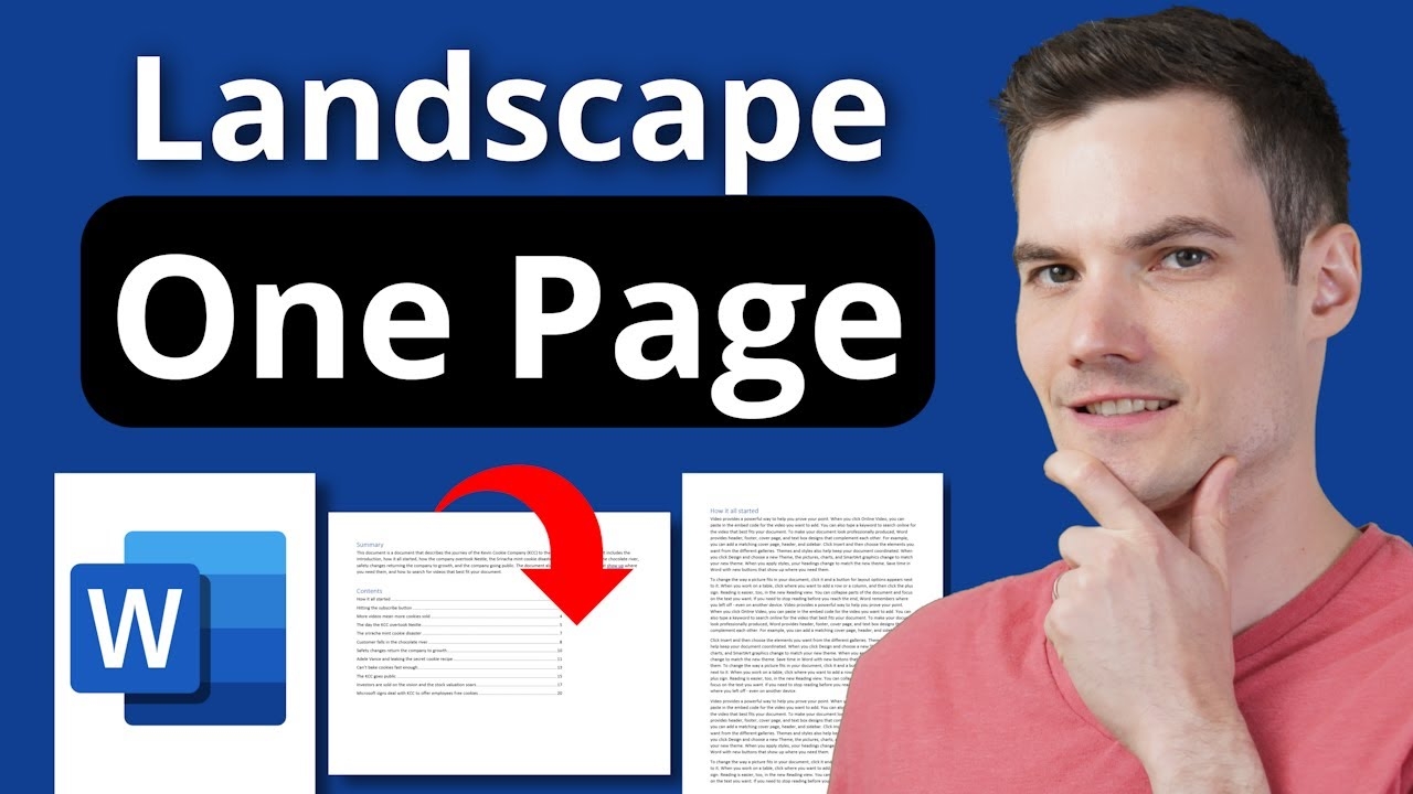 How To Landscape One Page In Word YouTube