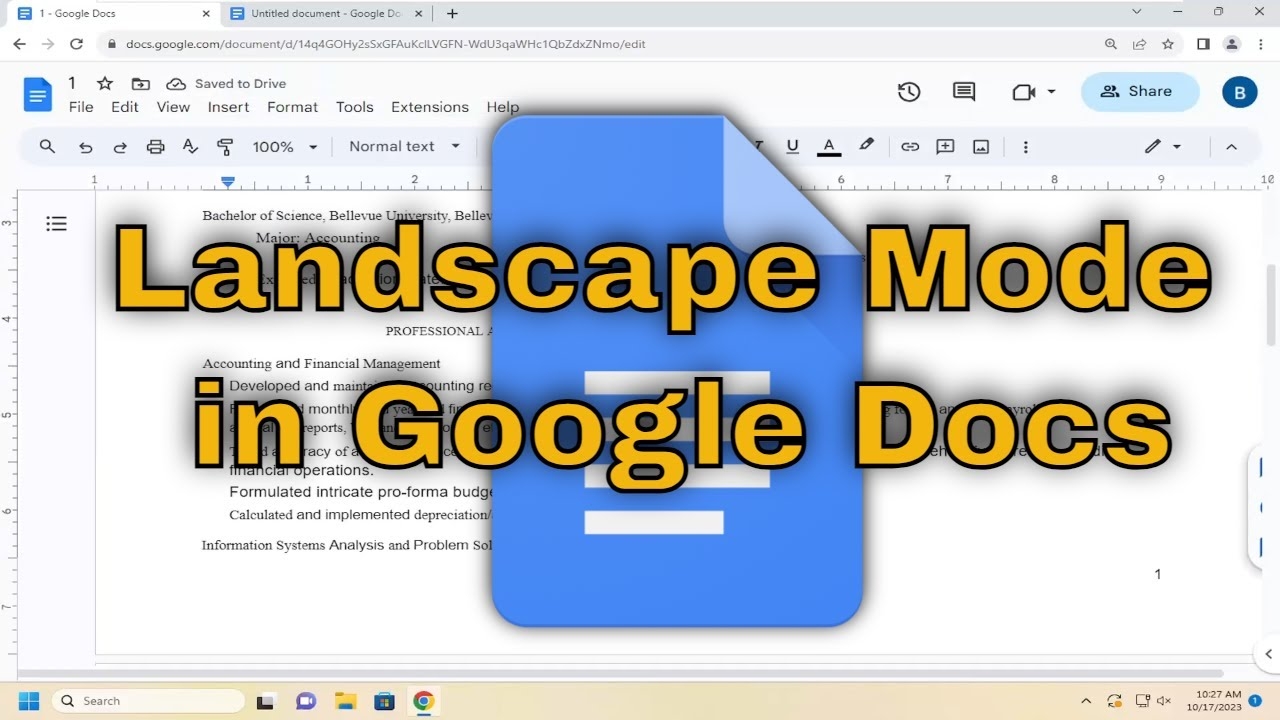 How To Make Google Docs Landscape Mode Guide YouTube