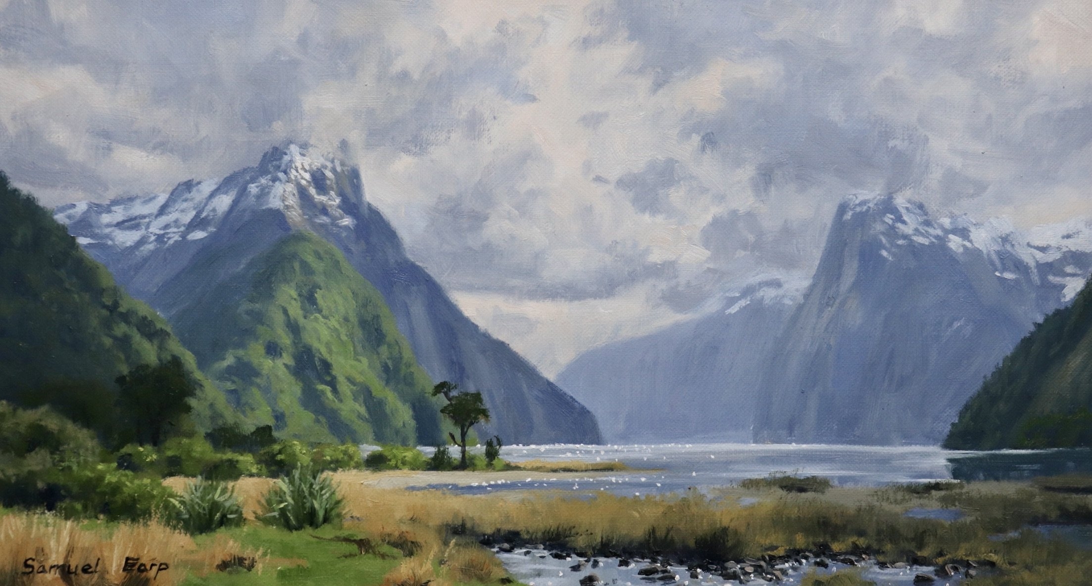 How To Paint A Landscape Painting Milford Sound Samuel Earp
