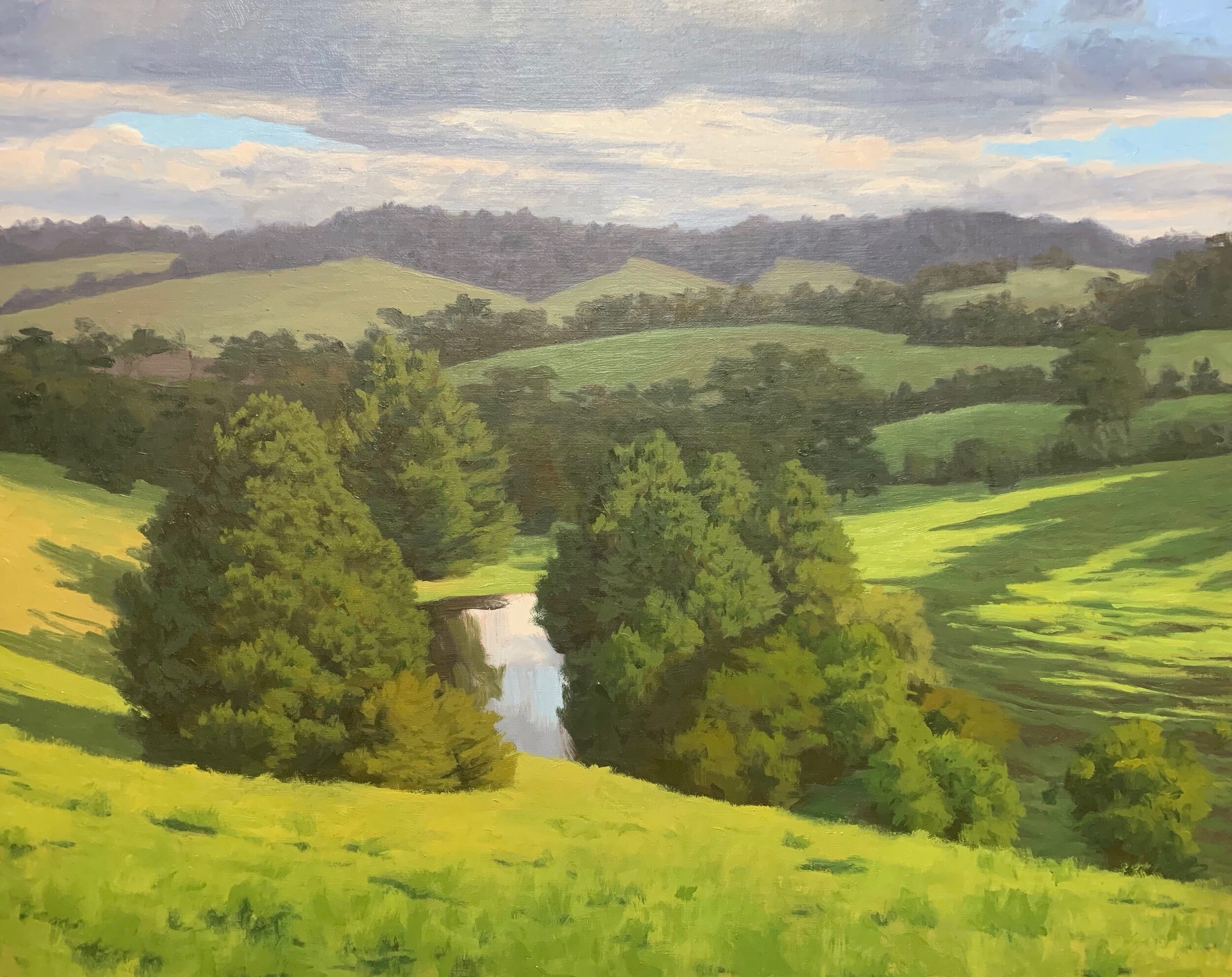 How To Paint A Landscape Painting Trees And Rolling Hills Samuel Earp