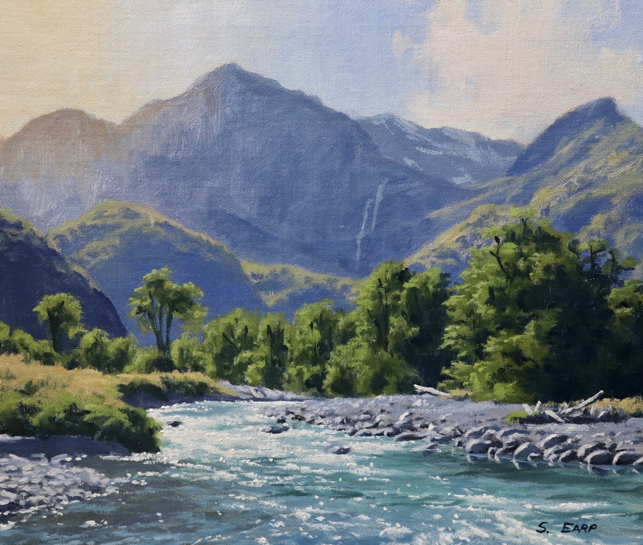 How To Paint A Mountain Landscape Tips For Painting Water And Distant Mountains Samuel Earp