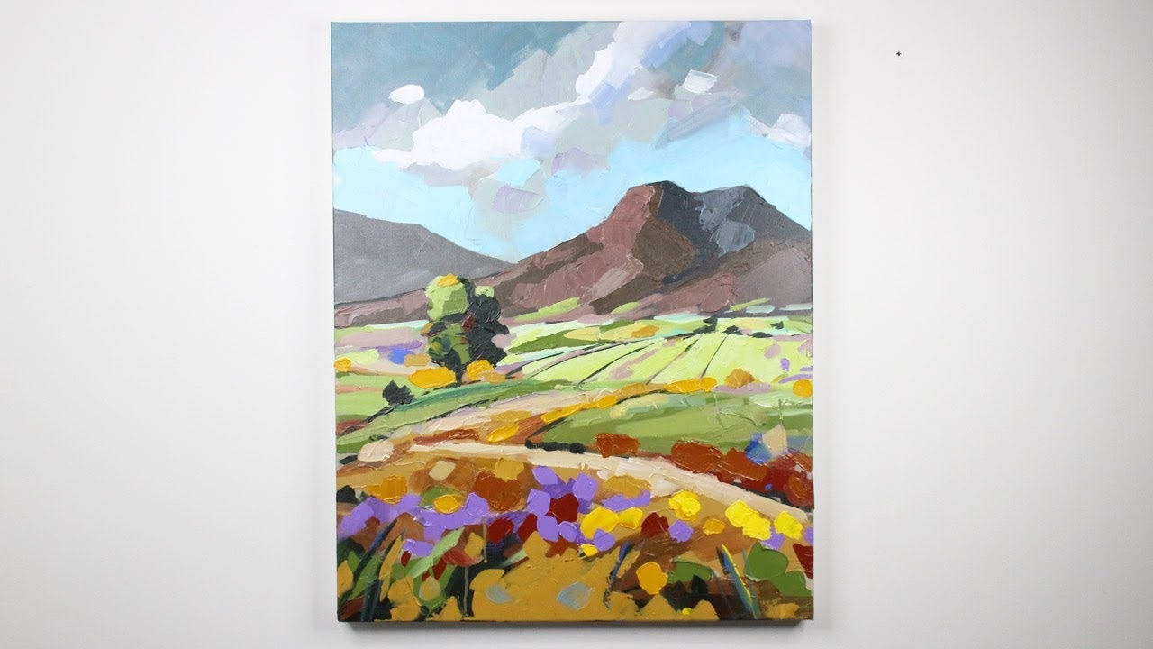 How To Paint An Abstract Landscape YouTube
