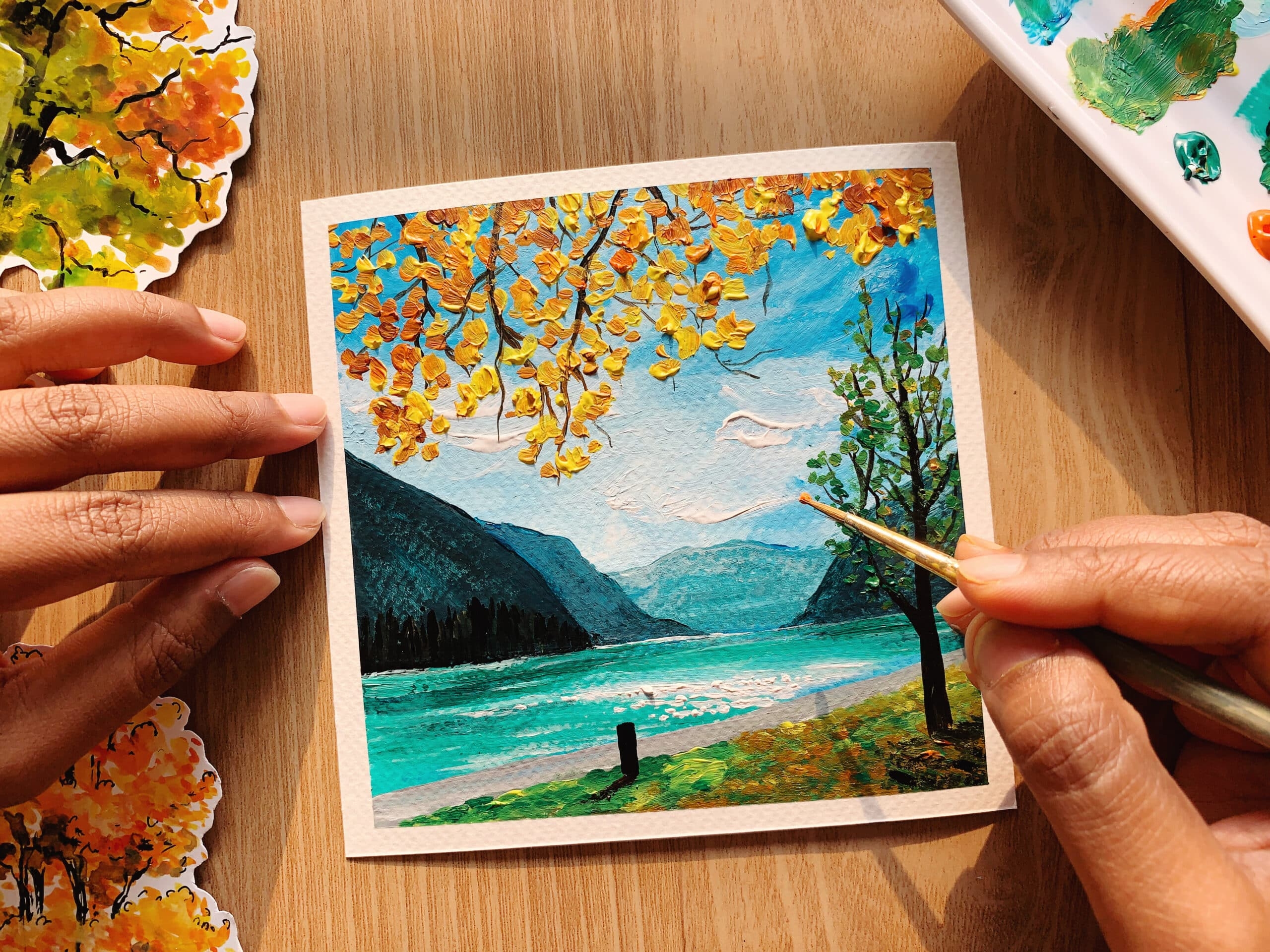 painting on landscape