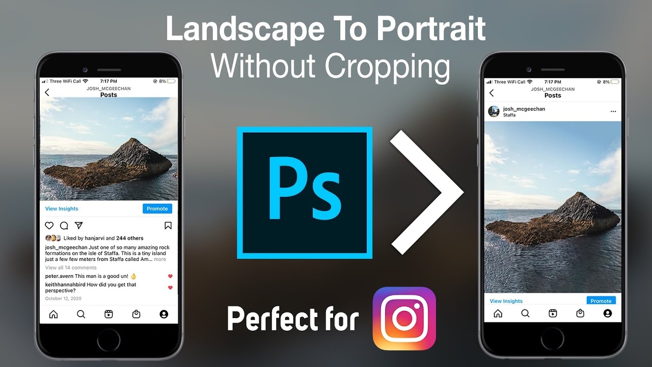 How To Turn A Landscape Picture Into Portrait Without Cropping YouTube