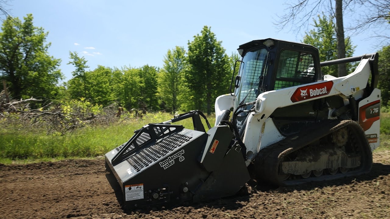 skid steer landscape rake