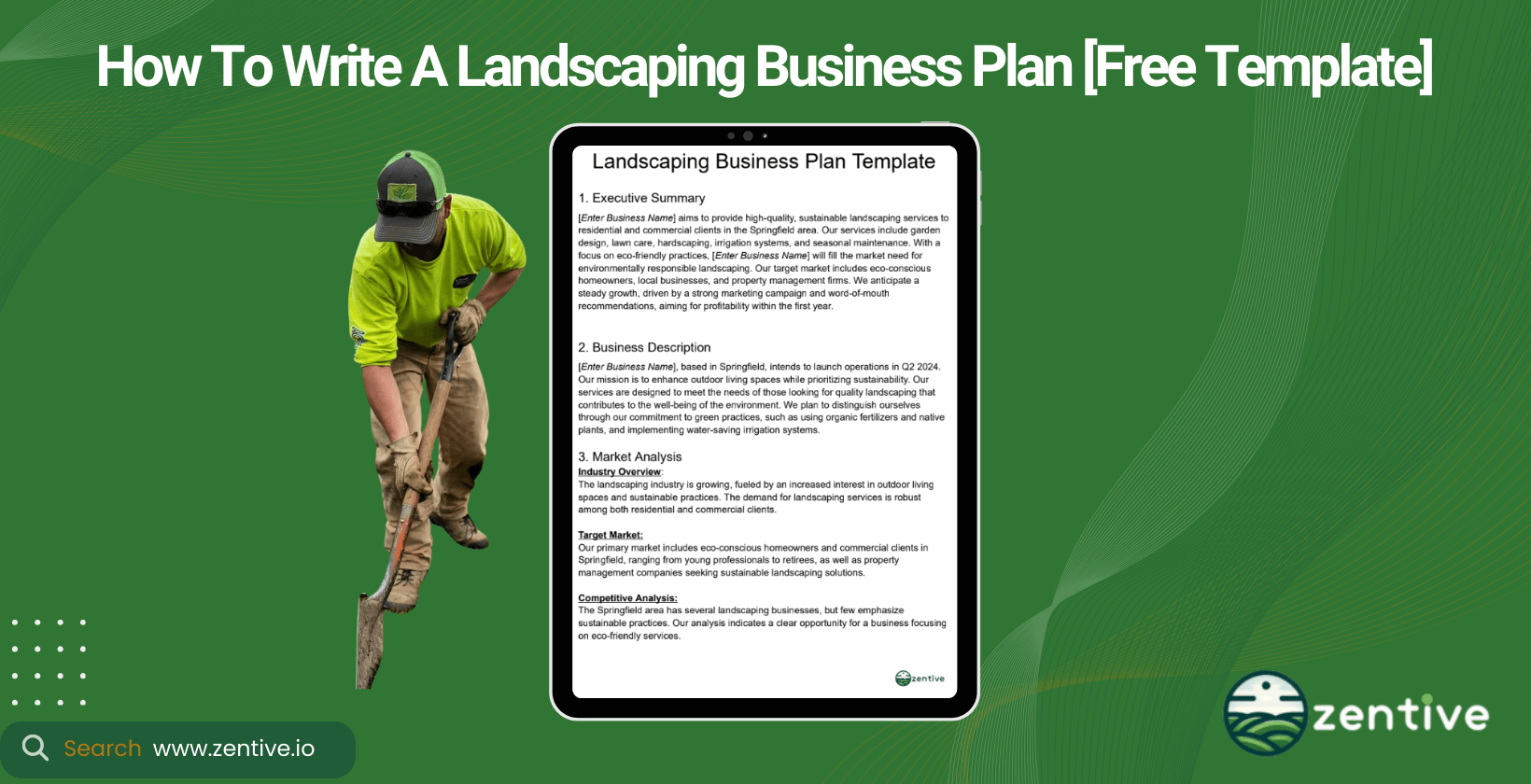 How To Write A Landscaping Business Plan Free Template 