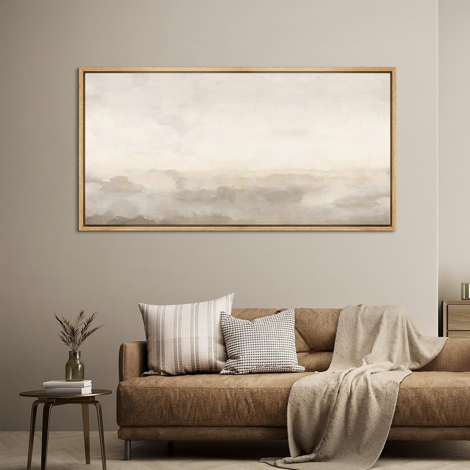 IDEA4WALL Minimal Landscape Muted Abstract Minimalist Neutral D cor Extra Large Framed Canvas Print Wall Art Reviews Wayfair