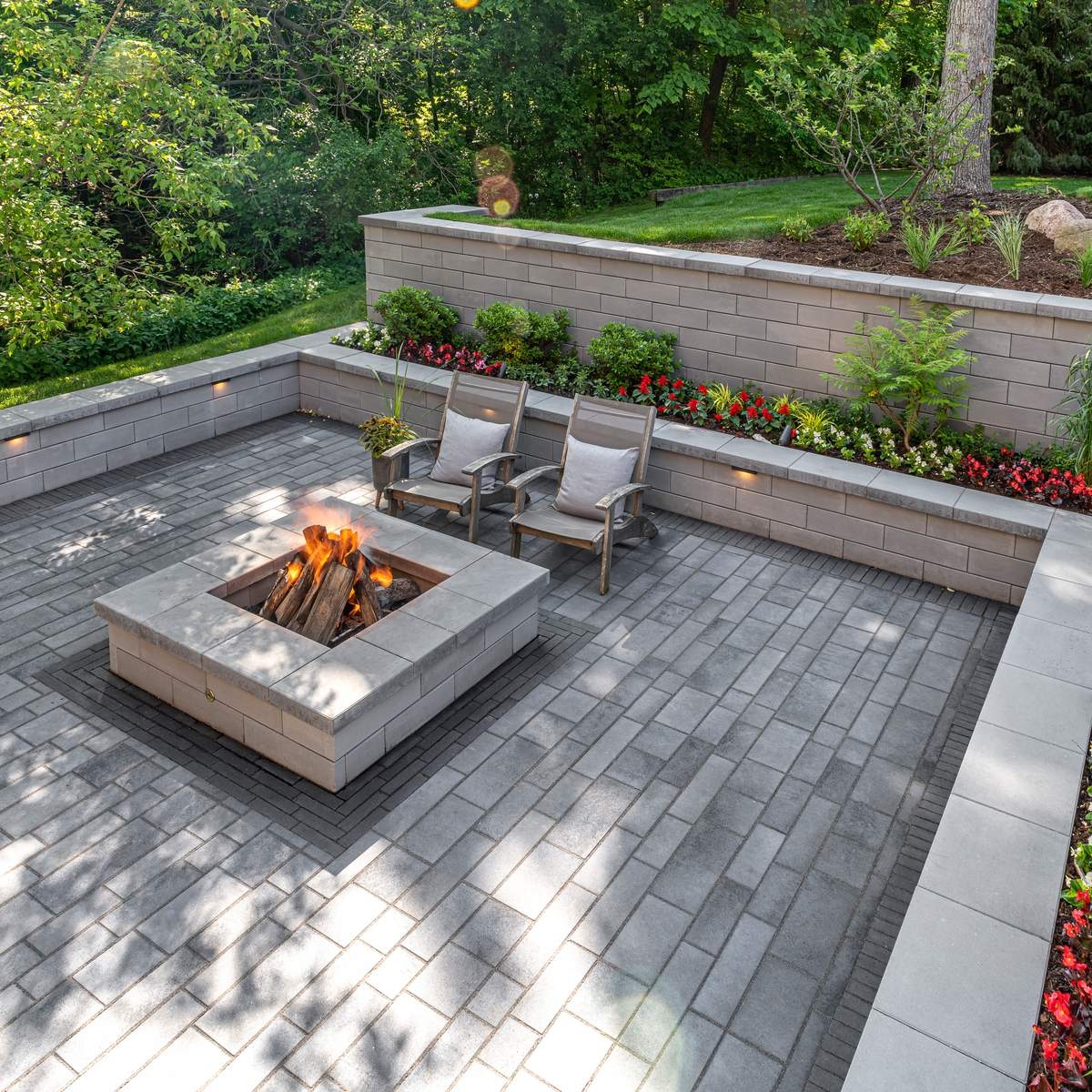 low cost fire pit landscape design