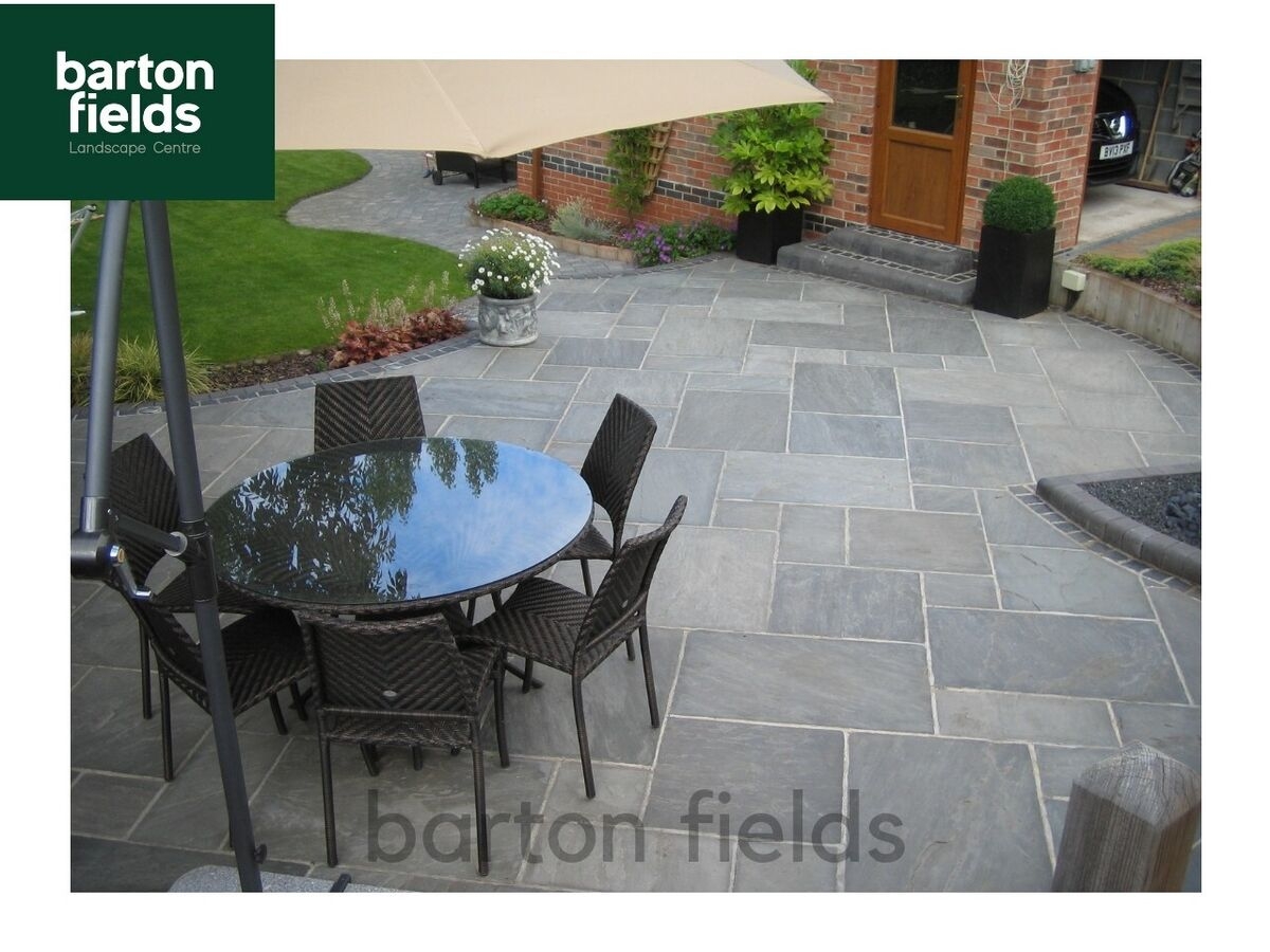 Indian Sandstone 4 Mixed Size Paving Kandla Grey 19m2 Crate Inc Delivery EBay UK