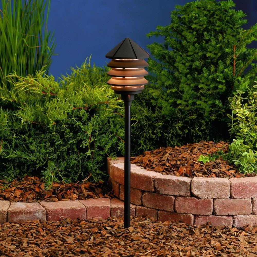 Kichler Lighting 15005AZT Six Groove Low Voltage 1 Light Path Lamp 9 5 Inches Tall By 6 Inches Wide