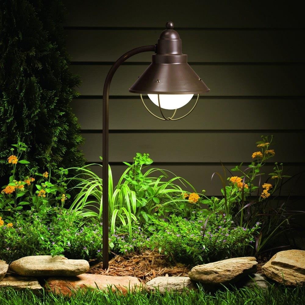 Kichler Lighting 15239OZ Seaside Line Voltage 1 Light Path And Spread 8 Inches Wide