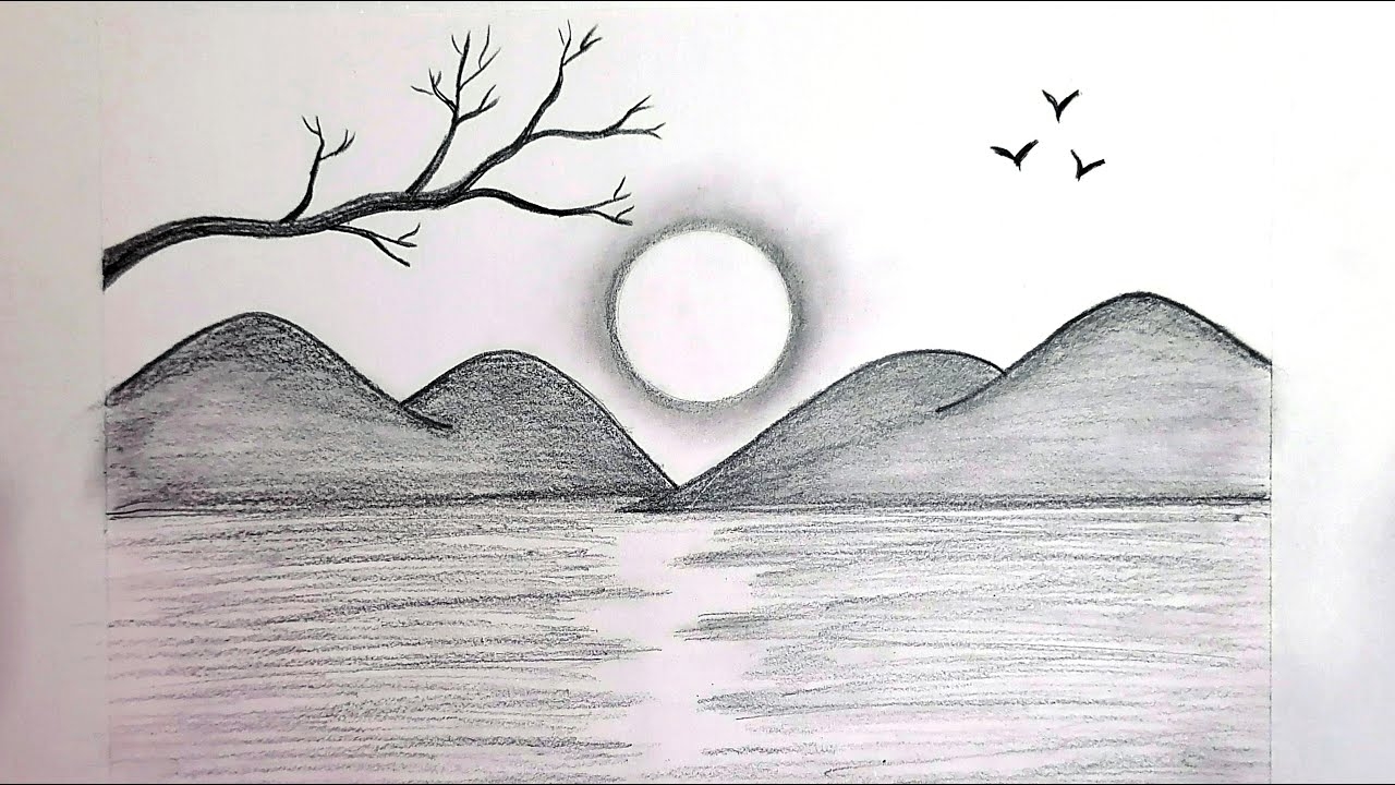 Landscape Drawing How To Draw A Simple Landscape Easy Pencil Drawing cdf8eb 