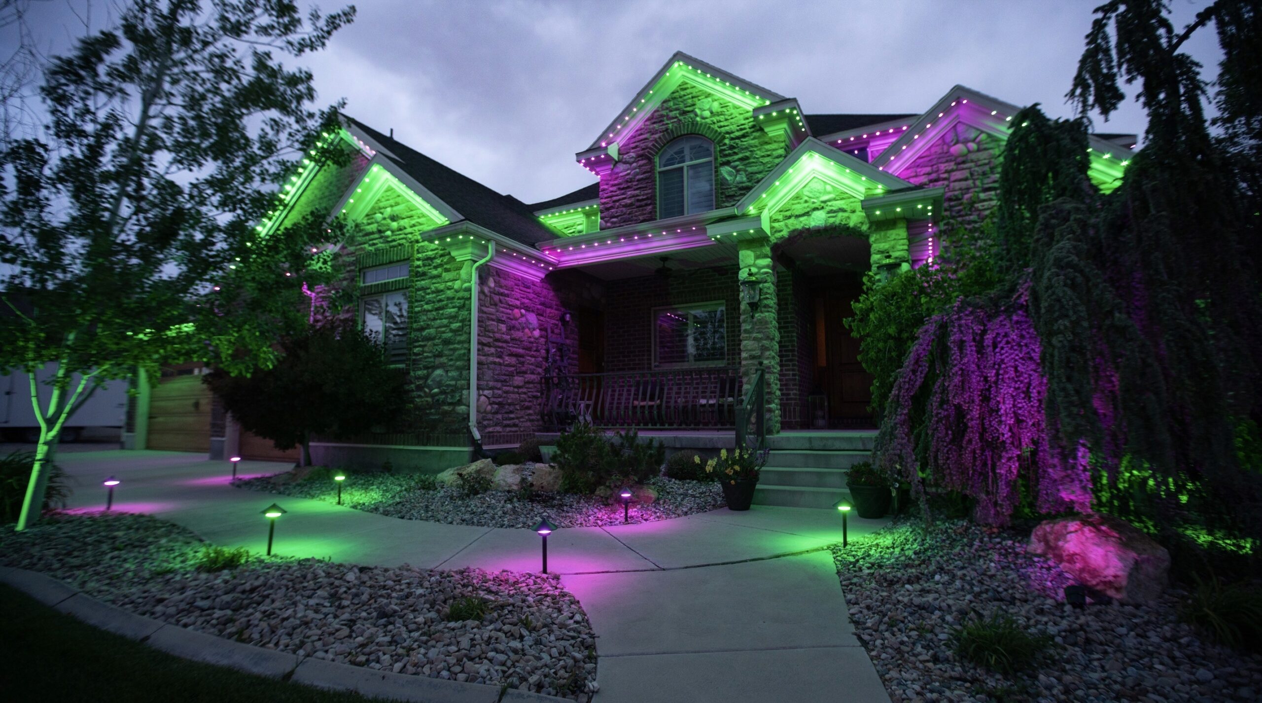 Landscape Lighting Ideas JellyFish Lighting Permanent Outdoor LED Lighting