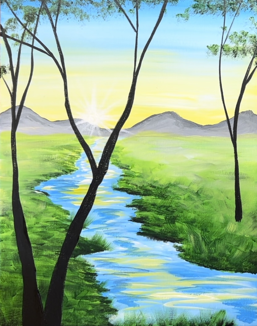 Landscape Painting Tutorial Online Painting For Beginners