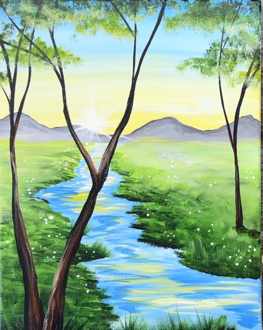 Landscape Painting Tutorial Online Painting For Beginners