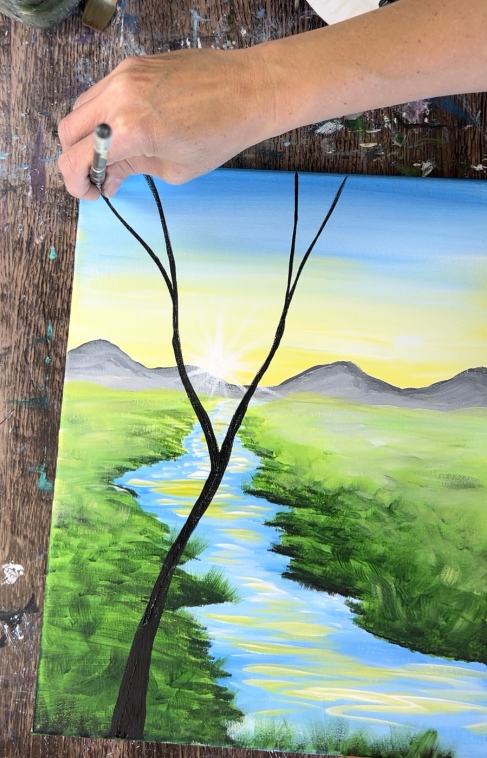 Landscape Painting Tutorial Online Painting For Beginners