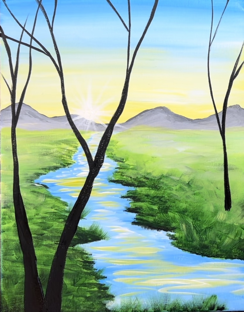 Landscape Painting Tutorial Online Painting For Beginners