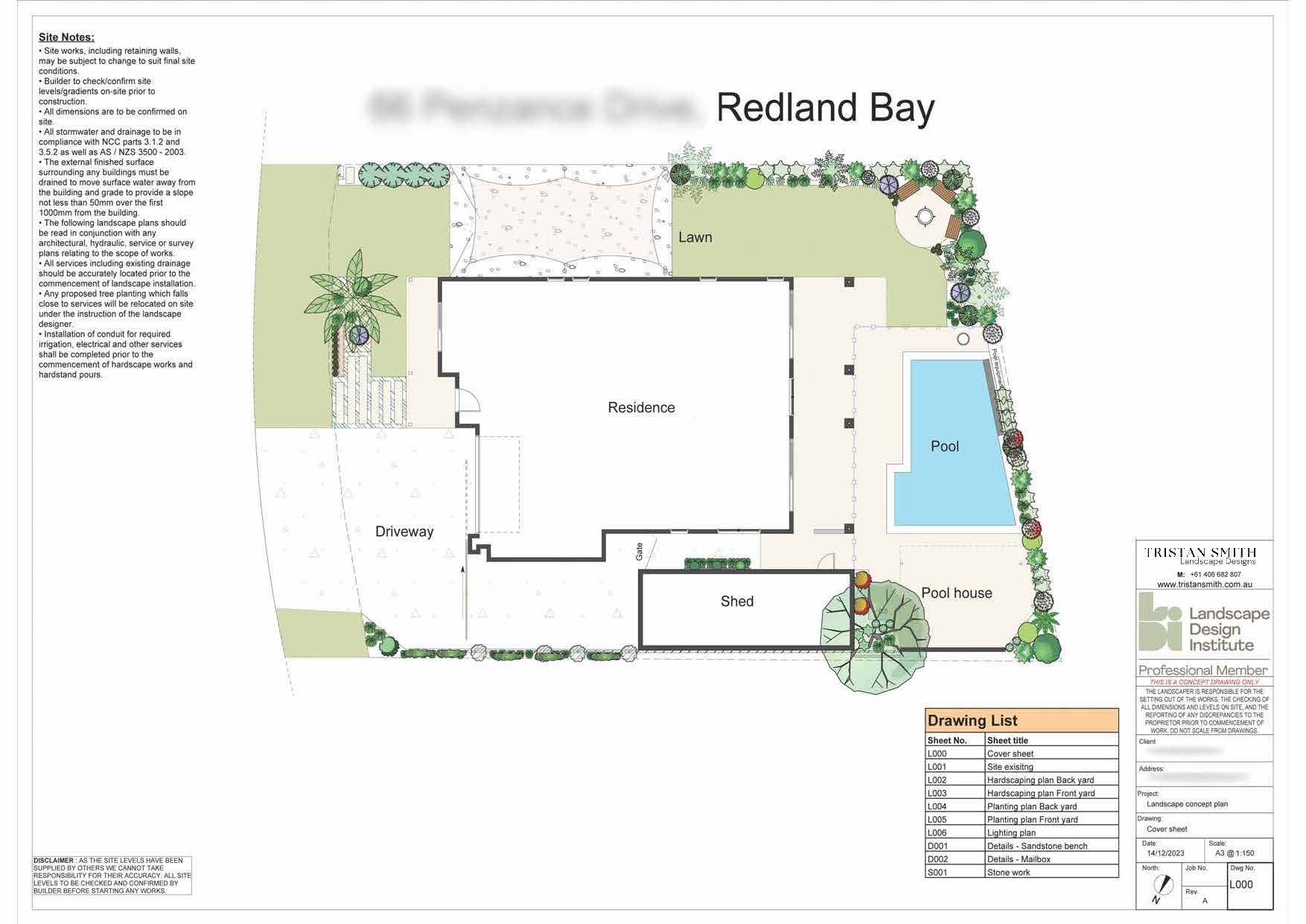 Landscape Plan Examples Tristan Smith Landscape Designs