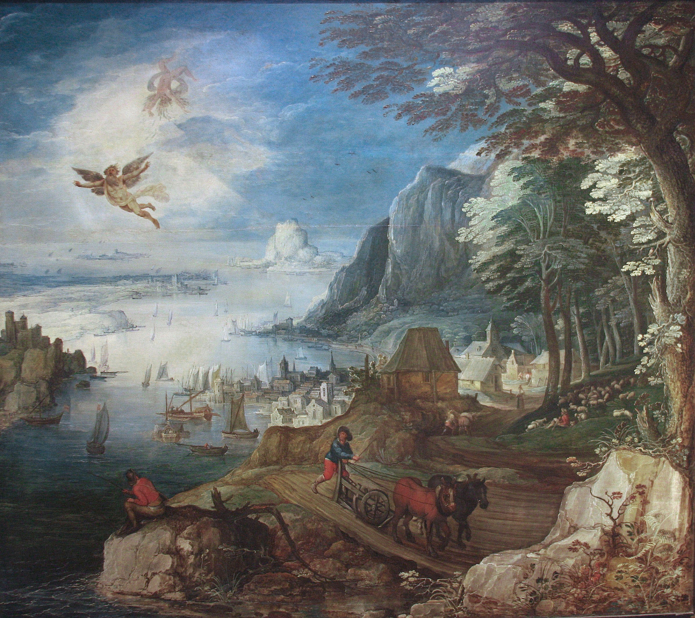 landscape with the fall of icarus
