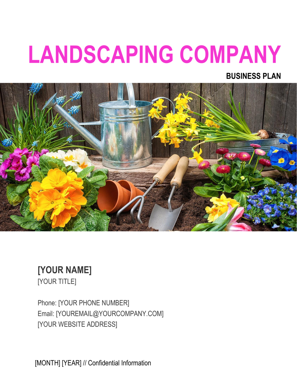 Landscaping Company Business Plan Template Free Download Word PDF