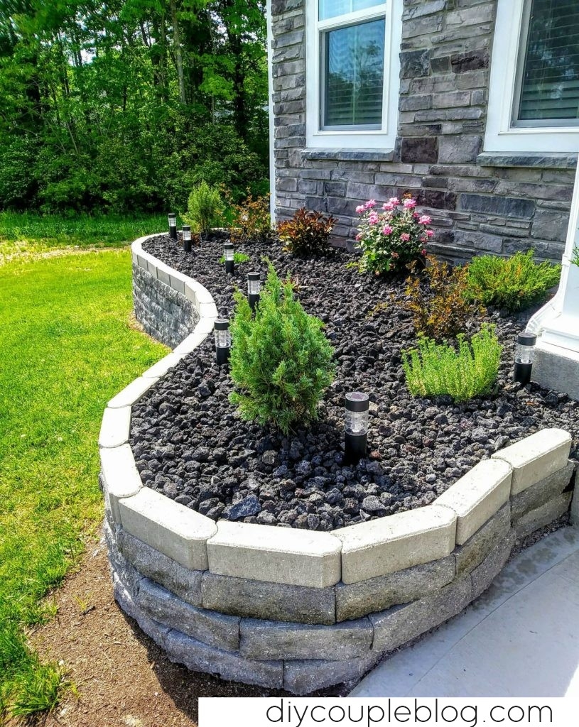 Landscaping Ideas For Front Of House Our Finished Yard Transformation DIY Couple Blog
